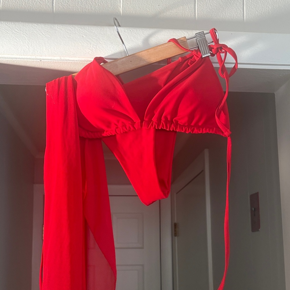 Source Unknown Red Bikini Set